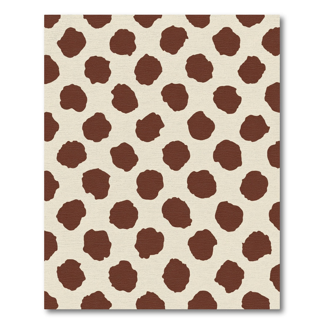 Cream Brown Irregular Spots Rug