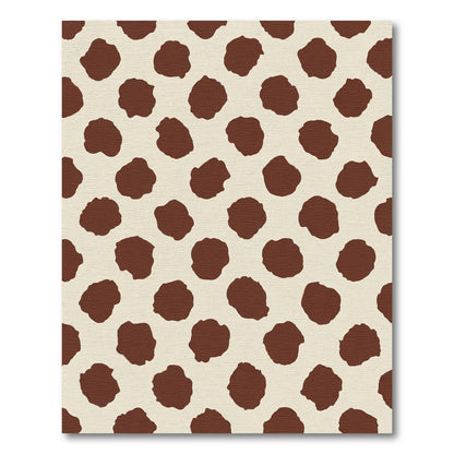Cream Brown Irregular Spots Rug