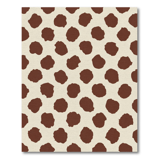 Cream Brown Irregular Spots Rug
