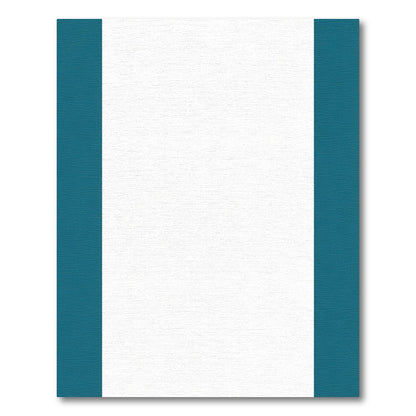 Teal Coastal Border Abstract Rug