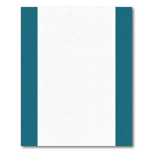 Teal Coastal Border Abstract Rug