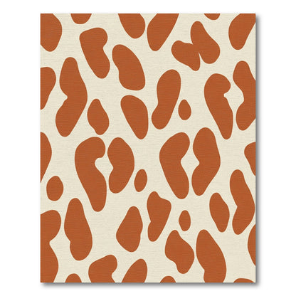Terracotta Spots Organic Shapes Rug