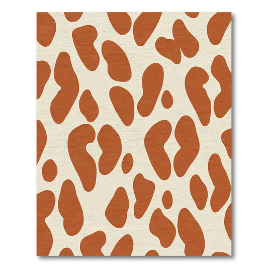 Terracotta Spots Organic Shapes Rug