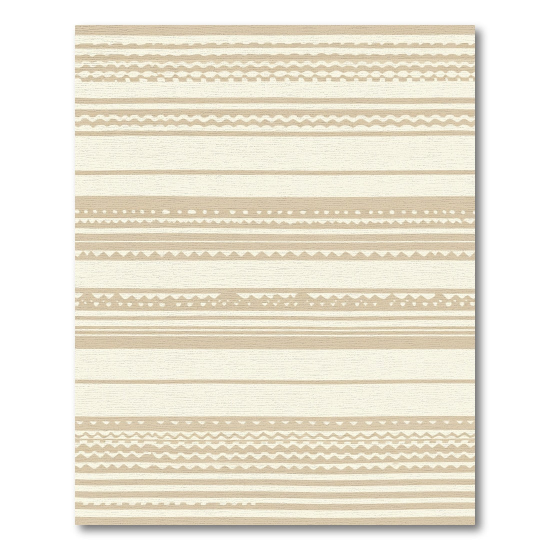 Neutral Earthy Tone Striped Rug