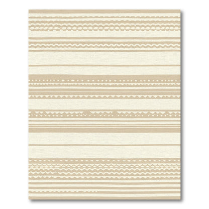Neutral Earthy Tone Striped Rug