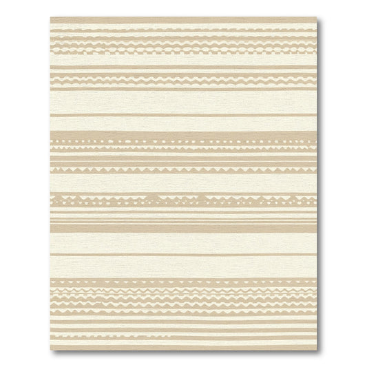 Neutral Earthy Tone Striped Rug