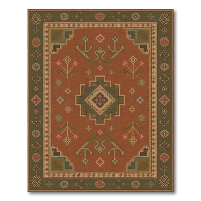 Southwestern Orange Geometric Area Rug