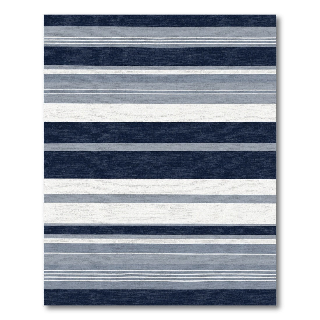 Navy Blue Grey Stripe Dot Rug