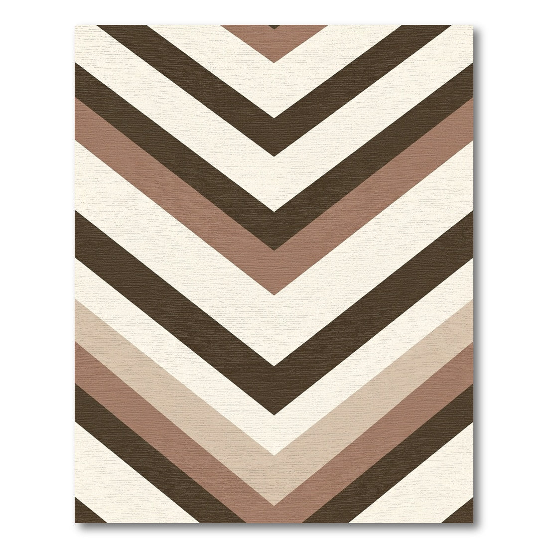 Earthy Tone Chevron Stripes Rug
