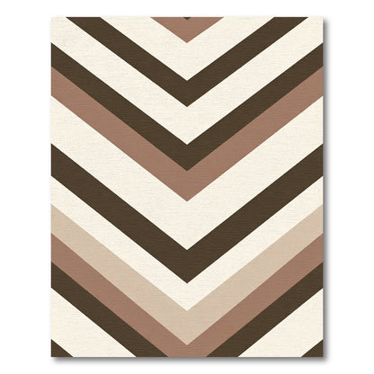 Earthy Tone Chevron Stripes Rug