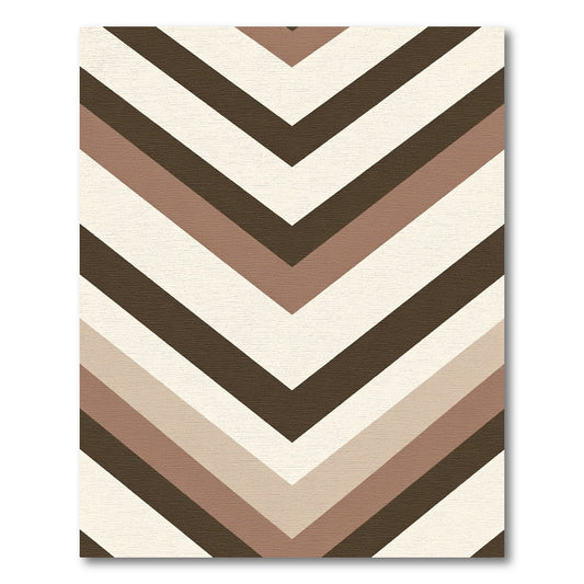 Earthy Tone Chevron Stripes Rug