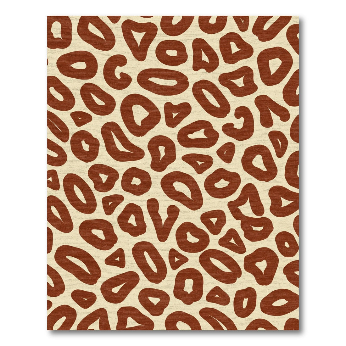 Brown Abstract Animal Print Rug