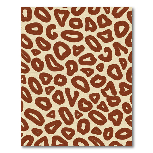 Brown Abstract Animal Print Rug