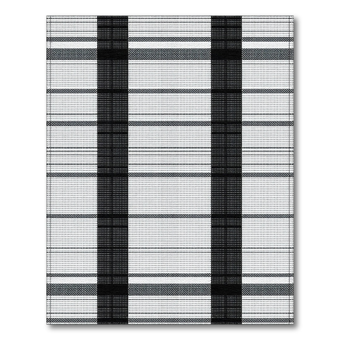Black and White Plaid Black White Plaid Geometric Area Rug