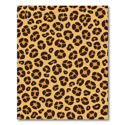 Golden Brown Spotted Animal Print Rug