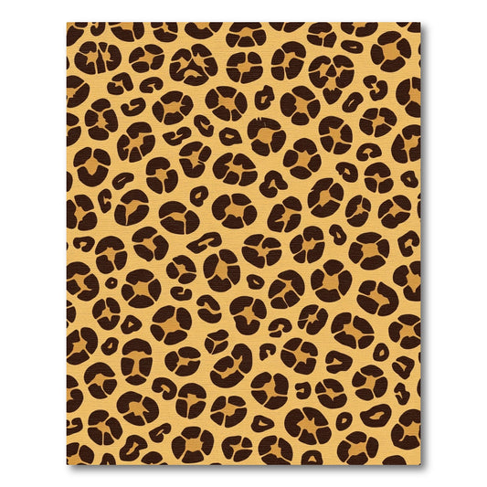 Golden Brown Spotted Animal Print Rug
