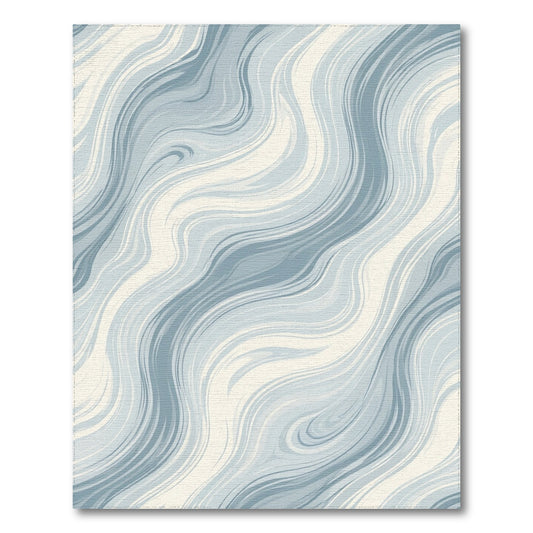 Blue Teal Swirl Abstract Area Rug