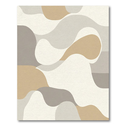 Earthy Abstract Organic Shape Rug