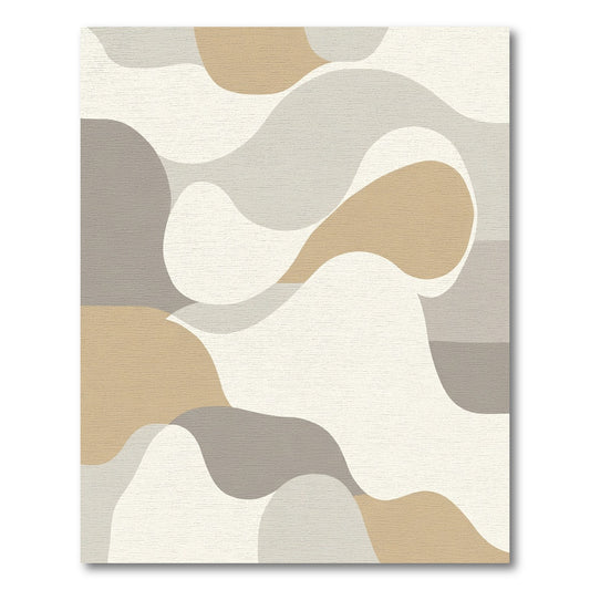 Earthy Abstract Organic Shape Rug