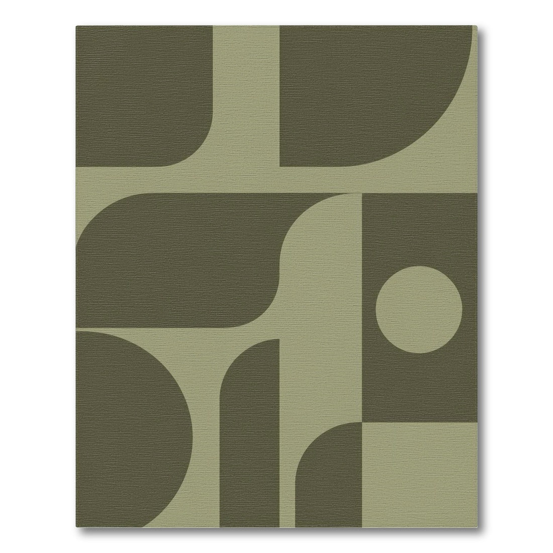 Olive Green Olive Green Geometric Area Rug