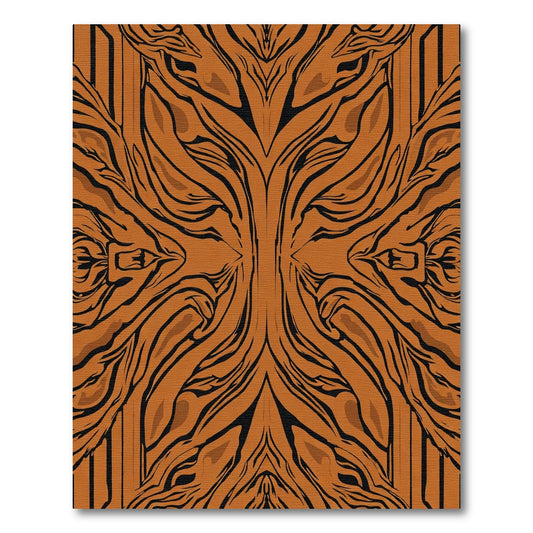 Bold Orange Tiger Stripe Organic Rug