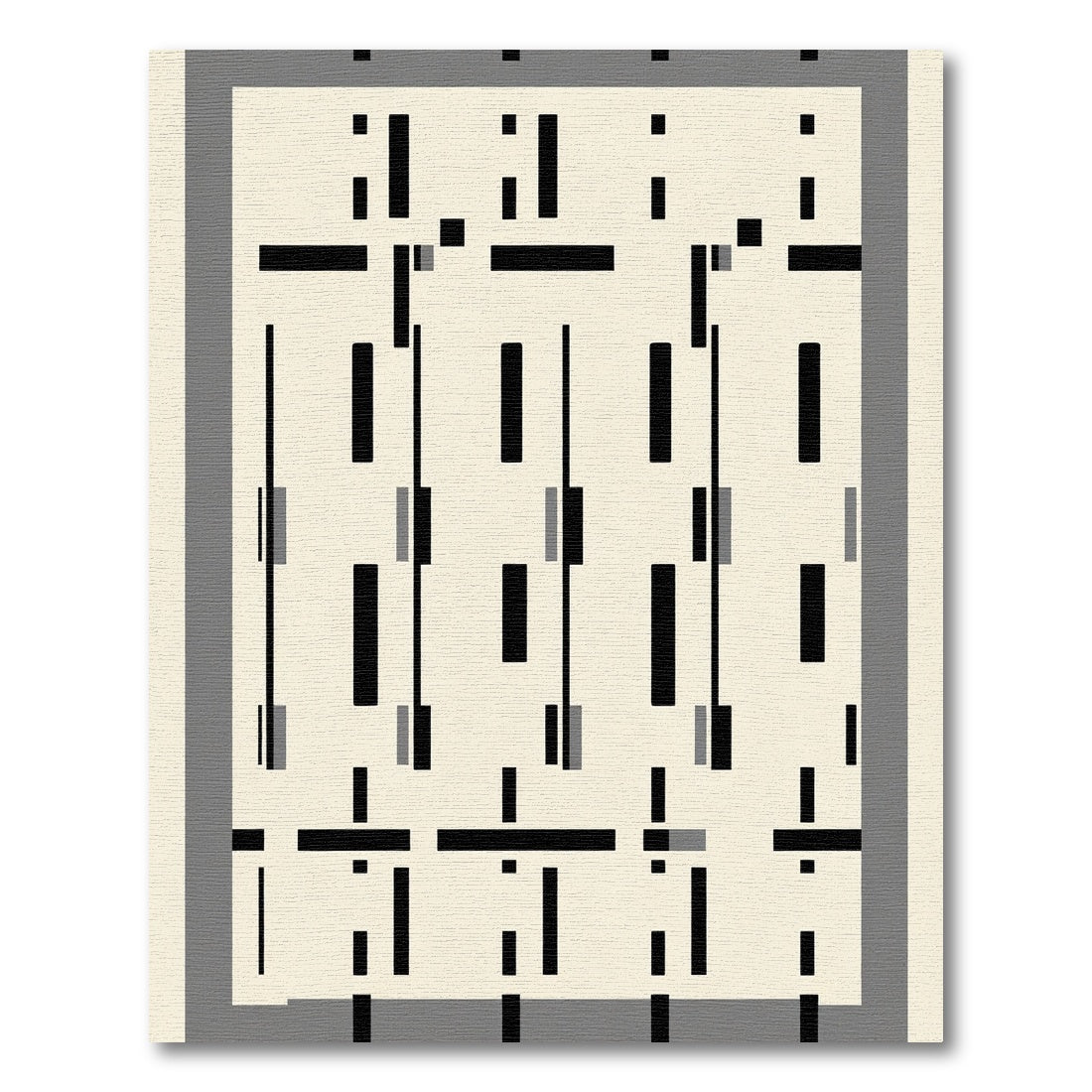 Abstract Lines and Blocks Composition Rug
