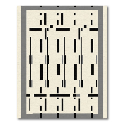 Abstract Lines and Blocks Composition Rug