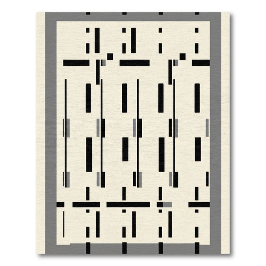 Abstract Lines and Blocks Composition Rug