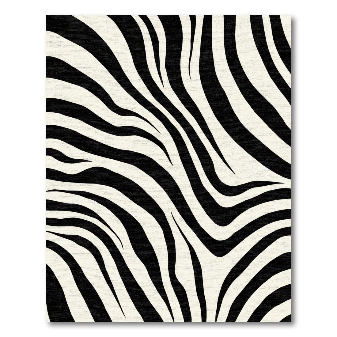 Cream Black Zebra Stripe Rug