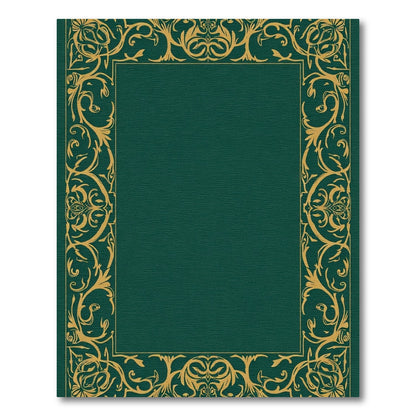 Golden Acanthus Border Emerald Rug