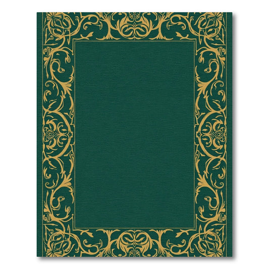 Golden Acanthus Border Emerald Rug