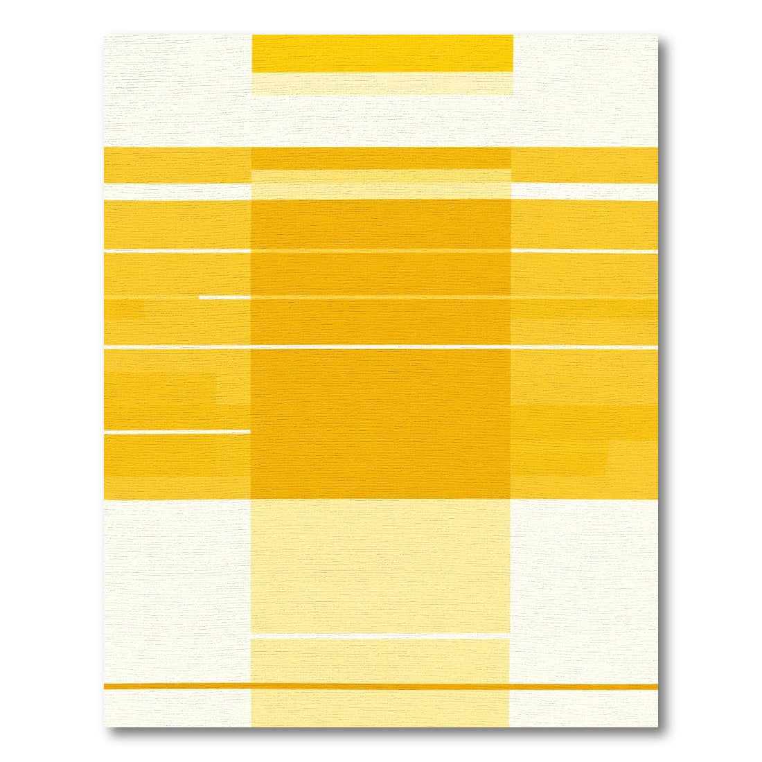 Yellow Saffron Geometric Blocks Rug