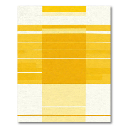 Yellow Saffron Geometric Blocks Rug