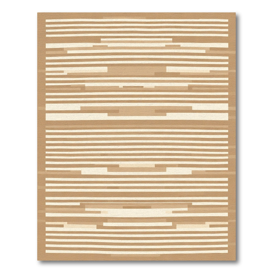 Earthy Neutral Abstract Stripe Rug