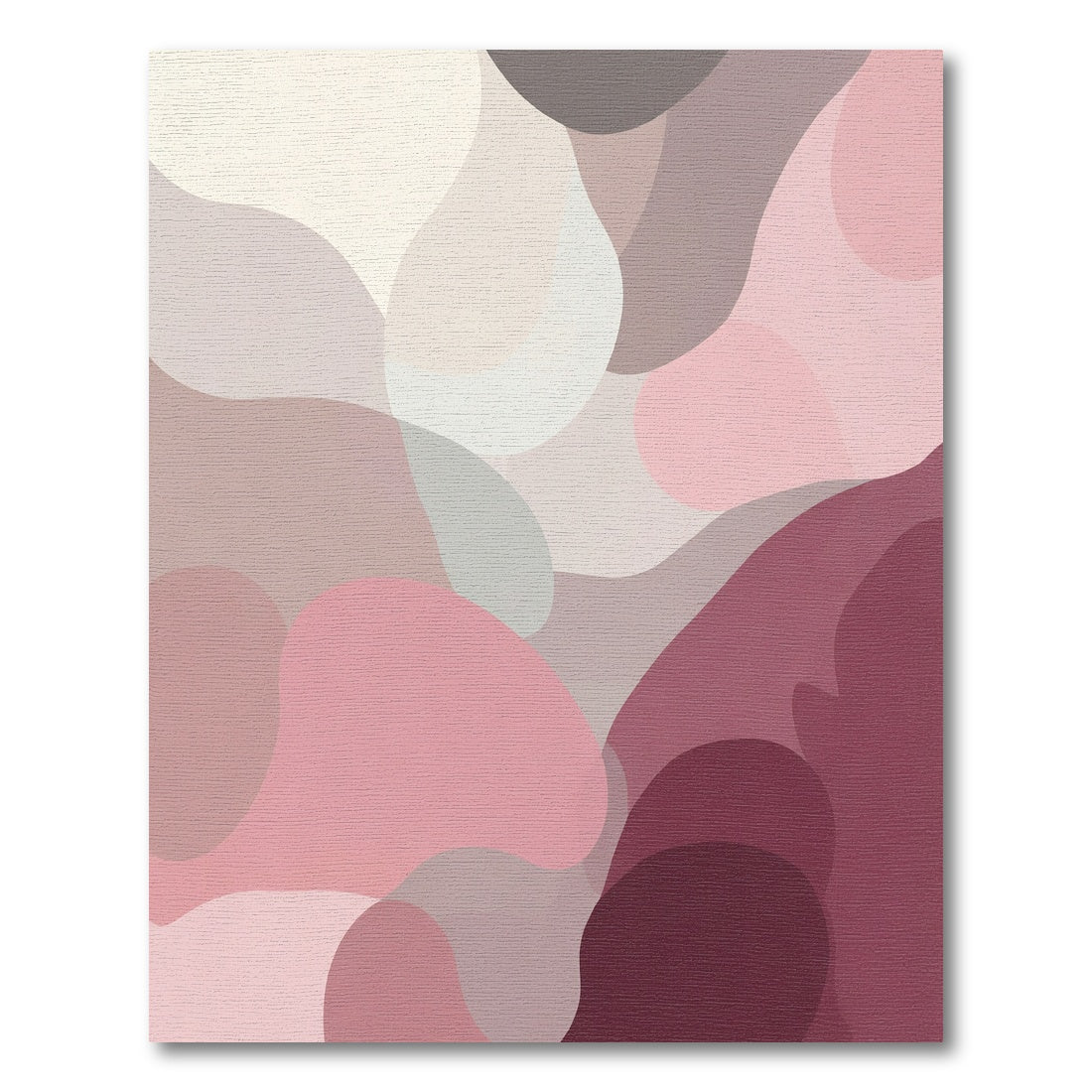 Soft Pink Abstract Organic Flow Rug