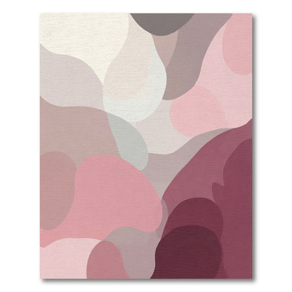 Soft Pink Abstract Organic Flow Rug