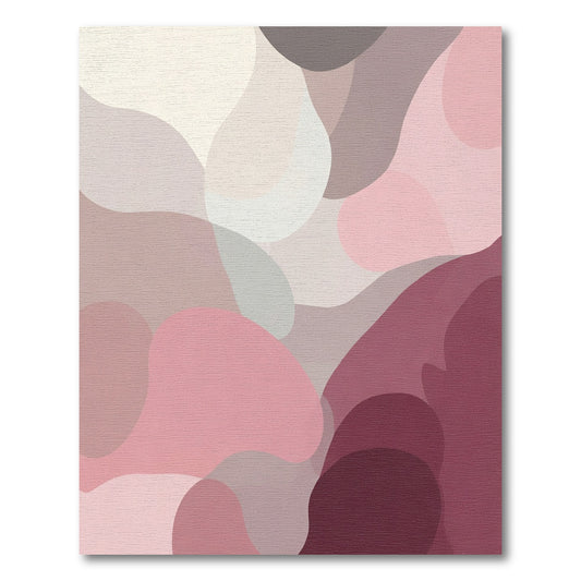 Soft Pink Abstract Organic Flow Rug