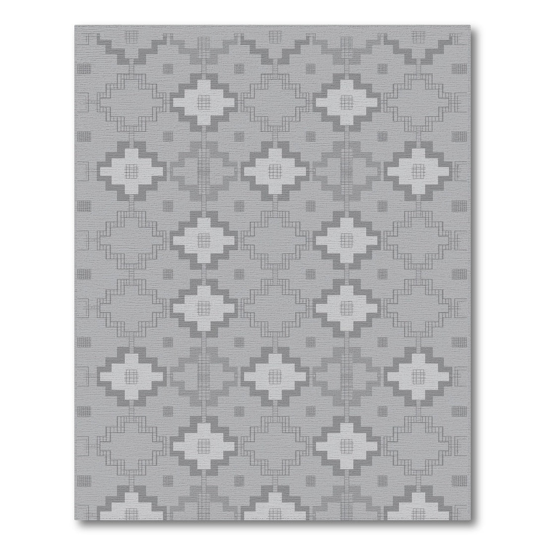 Grey Geometric Area Rug
