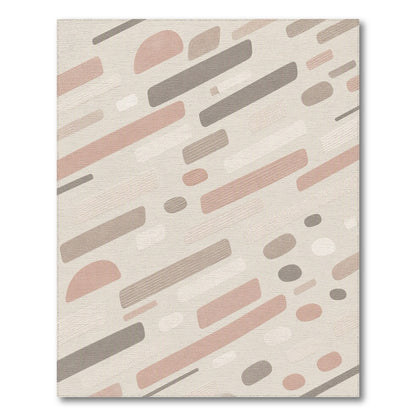 Neutral Blush Geometric Area Rug