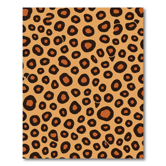 Golden Brown Animal Spots Rug