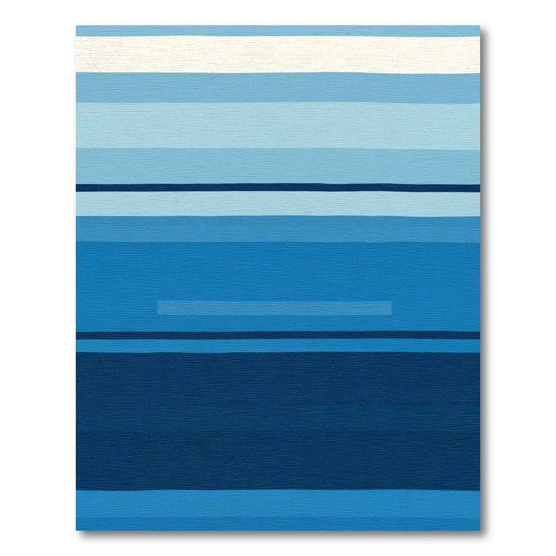 Abstract Blue Stripe Gradient Rug