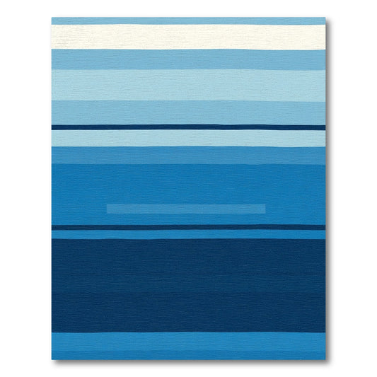 Abstract Blue Stripe Gradient Rug