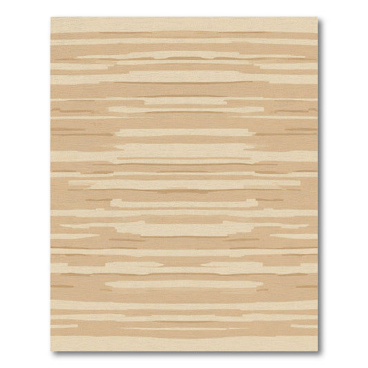 Earthy Horizontal Stripe Watercolor Rug