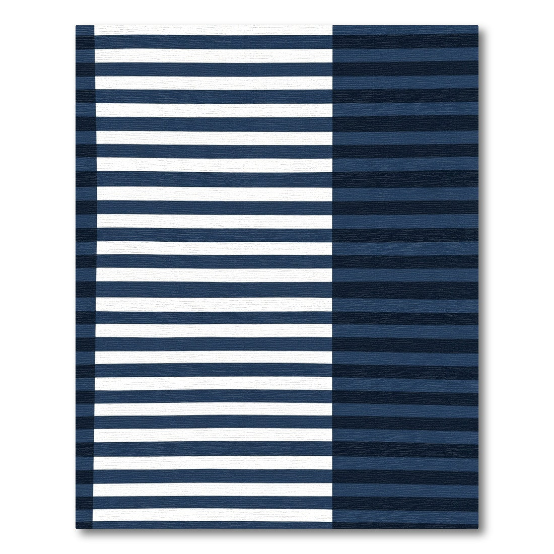 Navy White Horizontal Stripe Rug