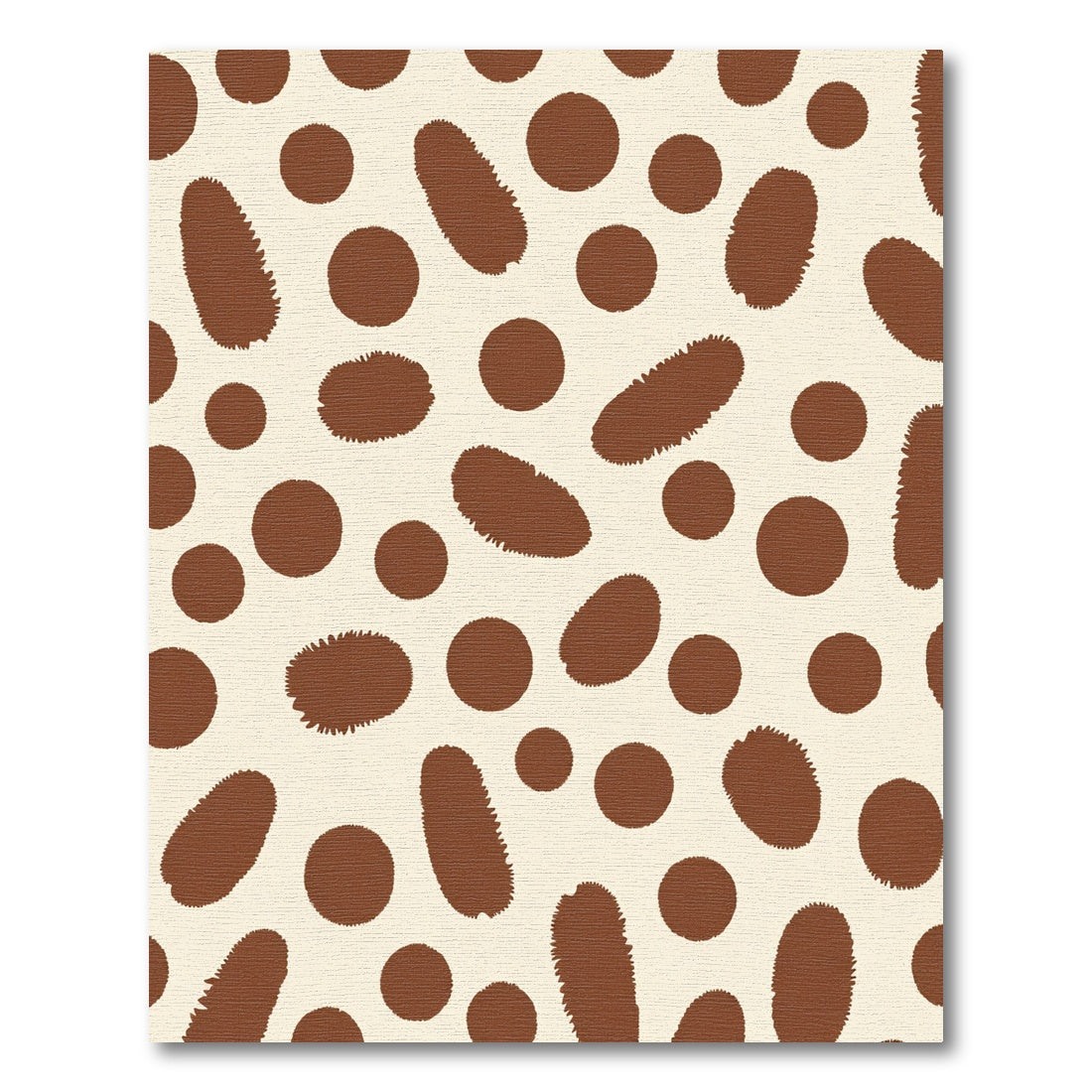 Brown Spotty Cream Spot Overlay Rug