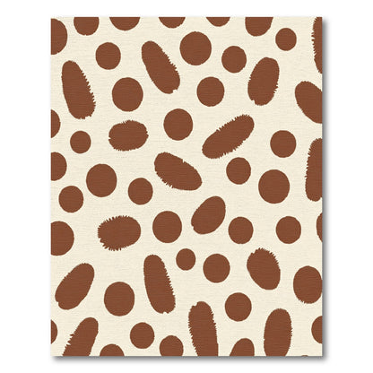 Brown Spotty Cream Spot Overlay Rug