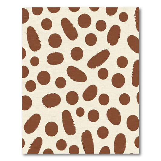 Brown Spotty Cream Spot Overlay Rug