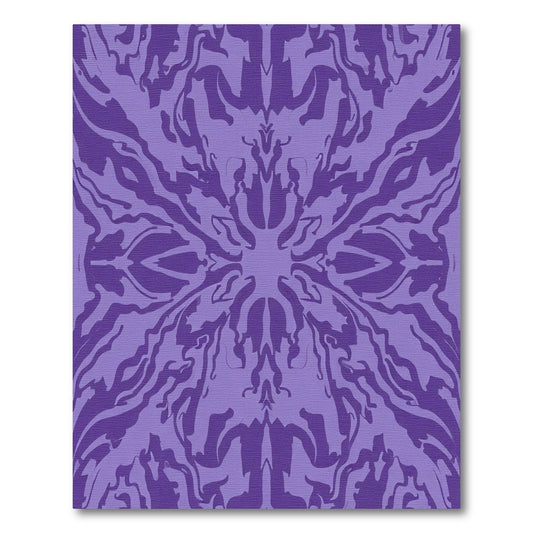 Mauve Swirling Organic Mandala Rug