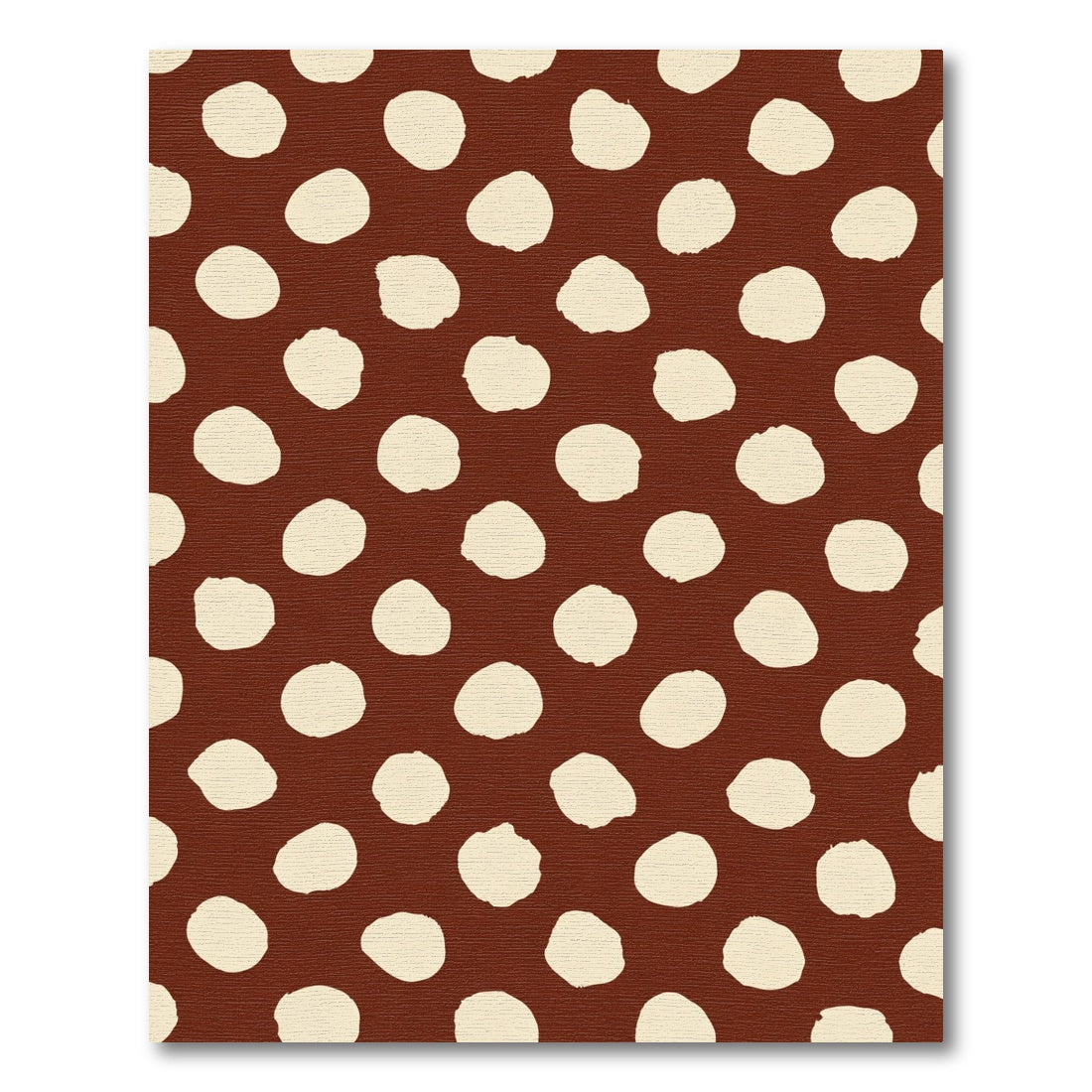 Brown Cream Polka Dot Rug