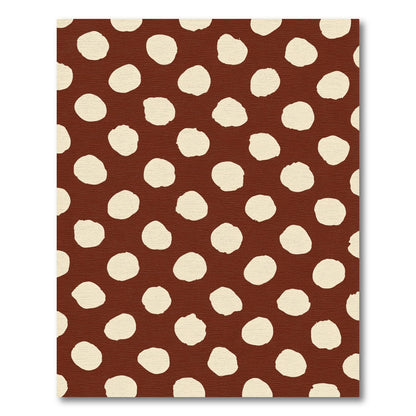 Brown Cream Polka Dot Rug